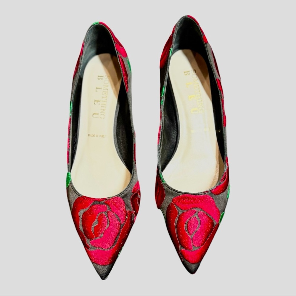 Something Bleu Bo Floral Embroidered Women's Shoes